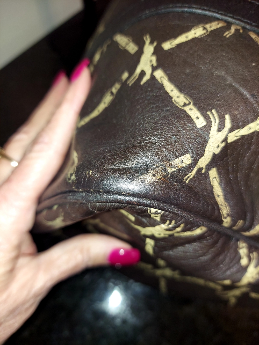 Vintage Longchamp Brown Nappa Leather Boston Style Duffle Bag. VGVC! - Picture 8 of 12